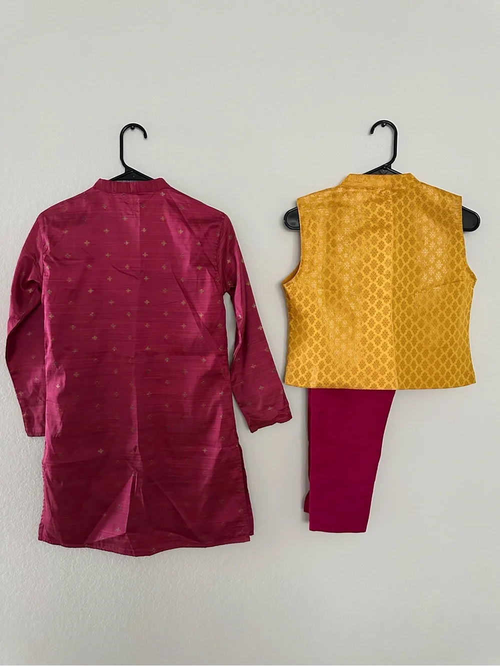 Boys silk kurta pyjama waistcoat jacket set wedding festive ethnic diwali navrat